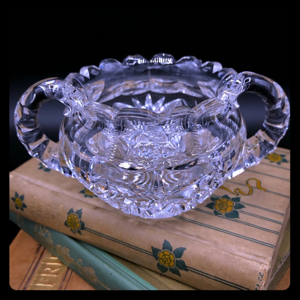VTG HAWKES Hand Cut Fine Lead Crystal Pot Small